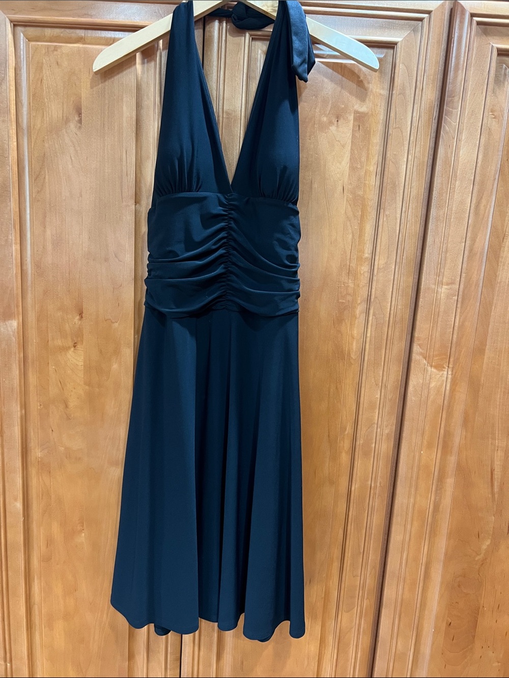 White House Black Market Black One-Shoulder Ruched Waist Dress